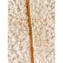 Double gold- plated ketting met armband 60 cm lang
