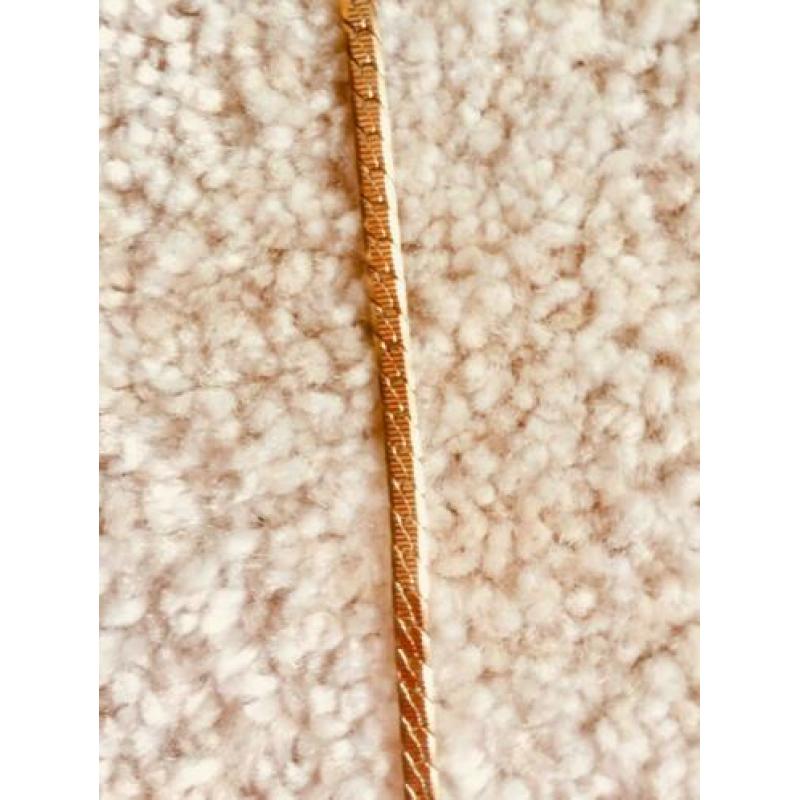 Double gold- plated ketting met armband 60 cm lang
