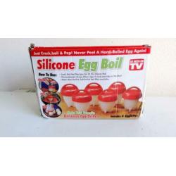 Eierkoker, siliconen, 6 stuks