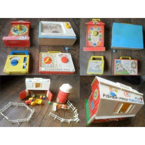 Fisher price (Jaren 60/70): 915 (farm) + 4 vintage radio's