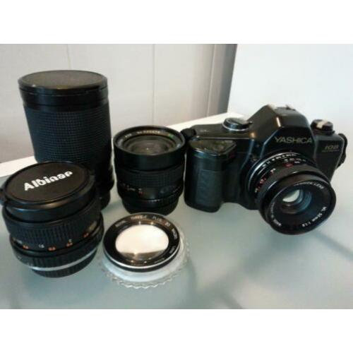 Yashica 108 inclusief 4 lensen