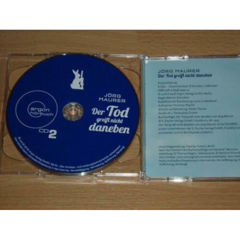 6 cd luisterboek Jorg Maurer - Der tod greift nicht daneben