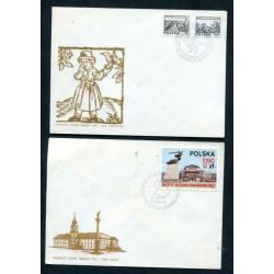 Polen 8x 1e dagenvelop 1973-auto's/1974-Hist.gebouwen e.a.