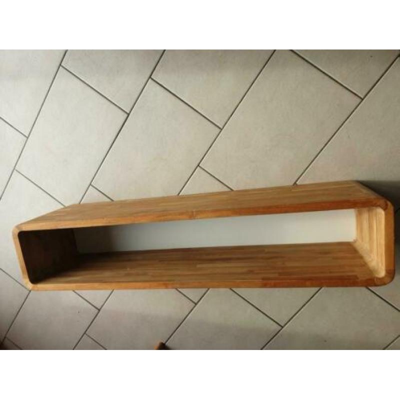 Houten wandmeubel 130bx25hx30d van woonwinkel kabinet
