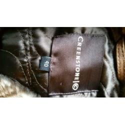 Jas11 - Warme bruine CREENSTONE winterjas maat 40 (1)