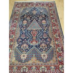 Vintage handgeknoopt perzisch tapijt Kashan 225x142