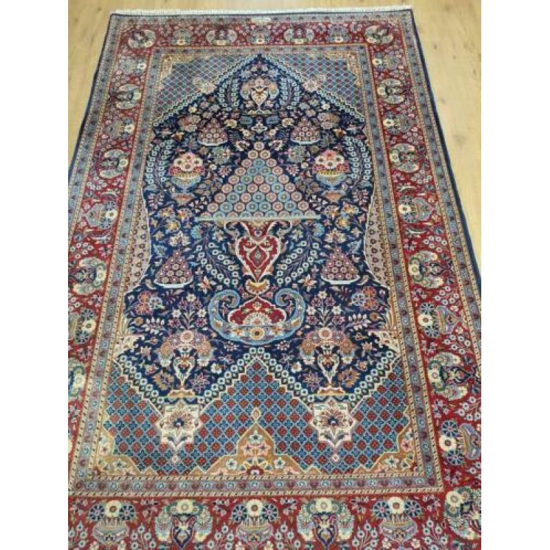 Vintage handgeknoopt perzisch tapijt Kashan 225x142
