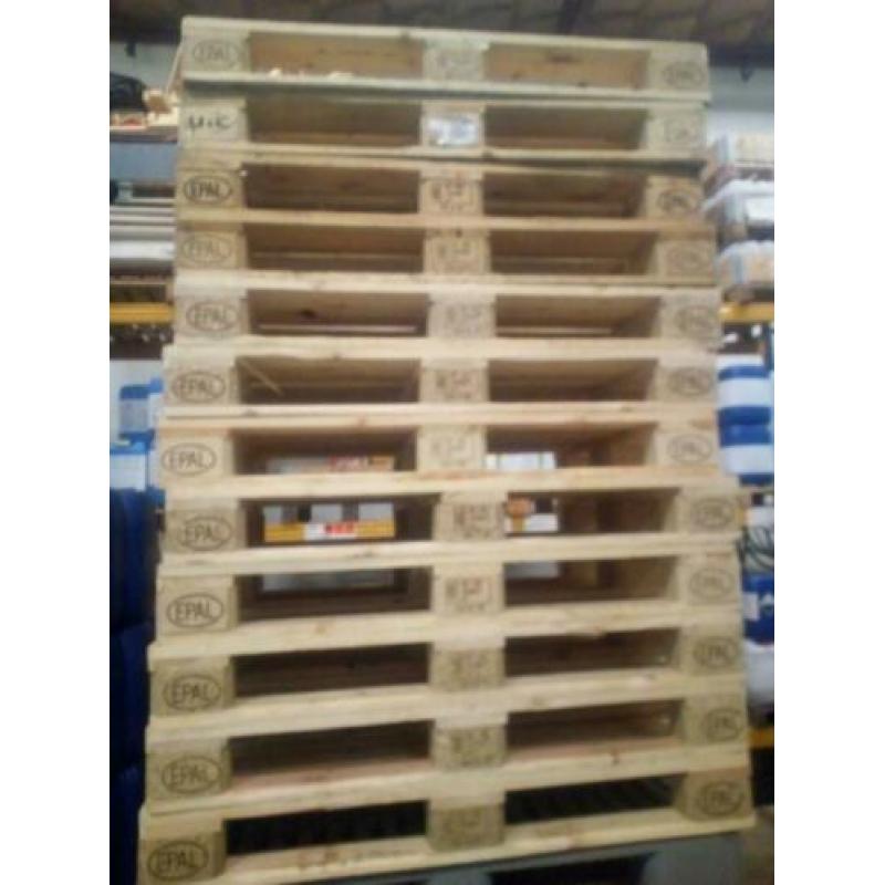 Nette droge euro pallets 1X gebruikt
