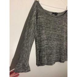 Off Shoulder Grijs Top Shirt Forever 21 Maat S/36