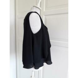 Zara top zwart maat XS 34 mouwloos Nieuw!