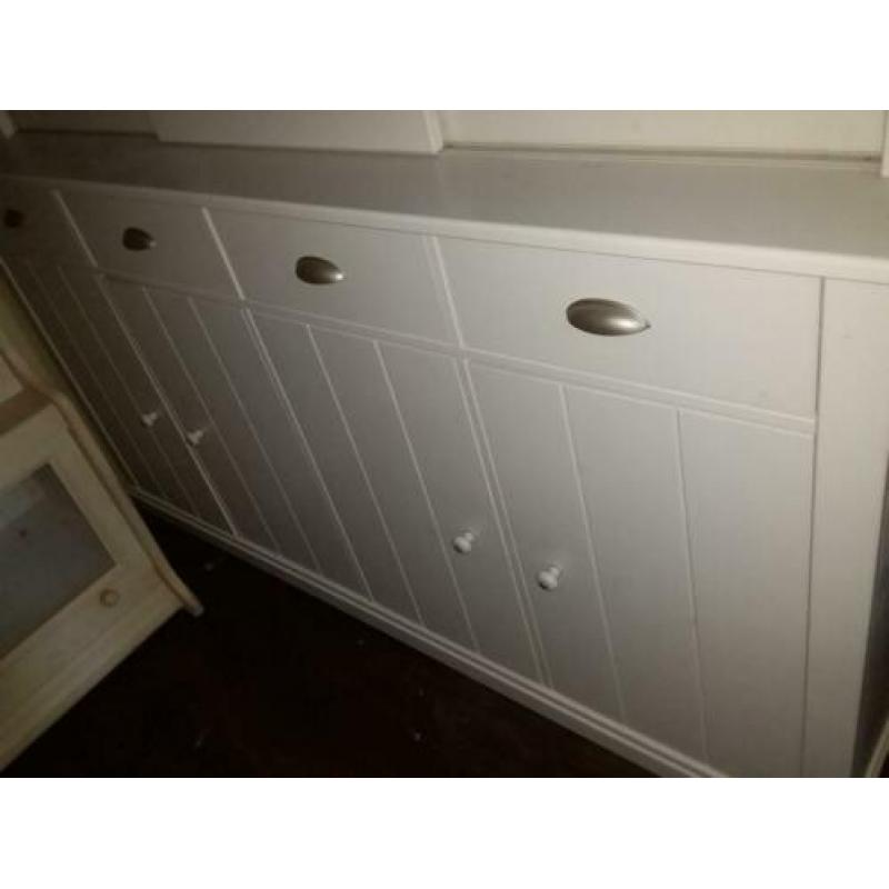 Witte buffet/vitrine kast