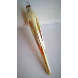 Kerst~Glazen IJspegel~Pegel~Glas~Zilver kleur Kerstbal~Lange