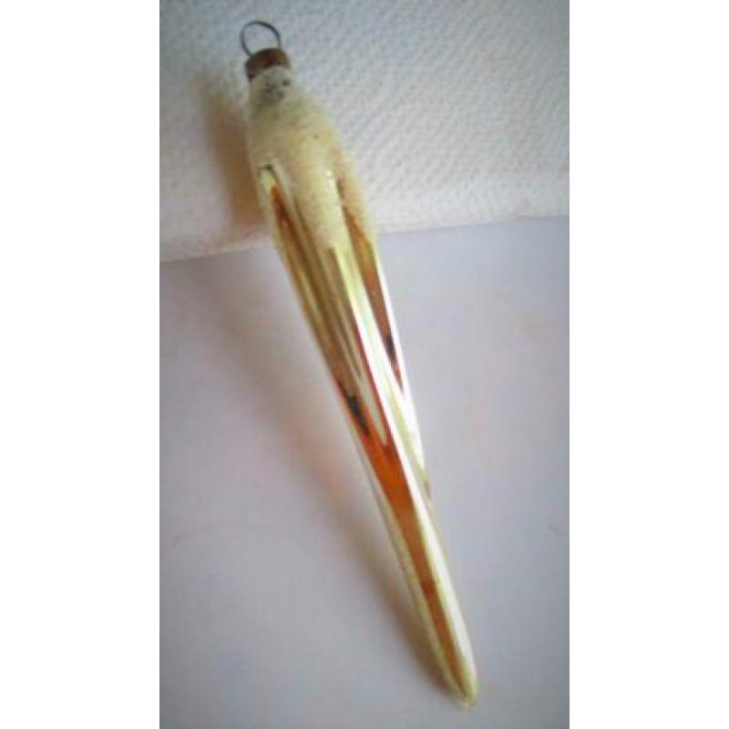 Kerst~Glazen IJspegel~Pegel~Glas~Zilver kleur Kerstbal~Lange