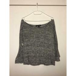Off Shoulder Grijs Top Shirt Forever 21 Maat S/36