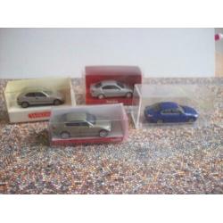 4x Mooie BMW modelauto's ,1:87 HO, Div.modellen. zie Foto's