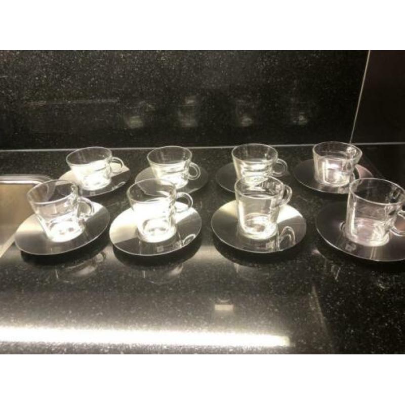 8 NESPRESSO glazen nieuw