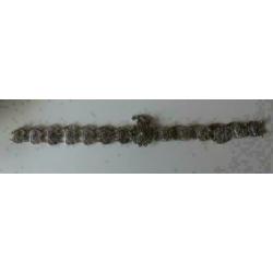zilverkleurige schakel riem uit Thailand lengte 100 cm