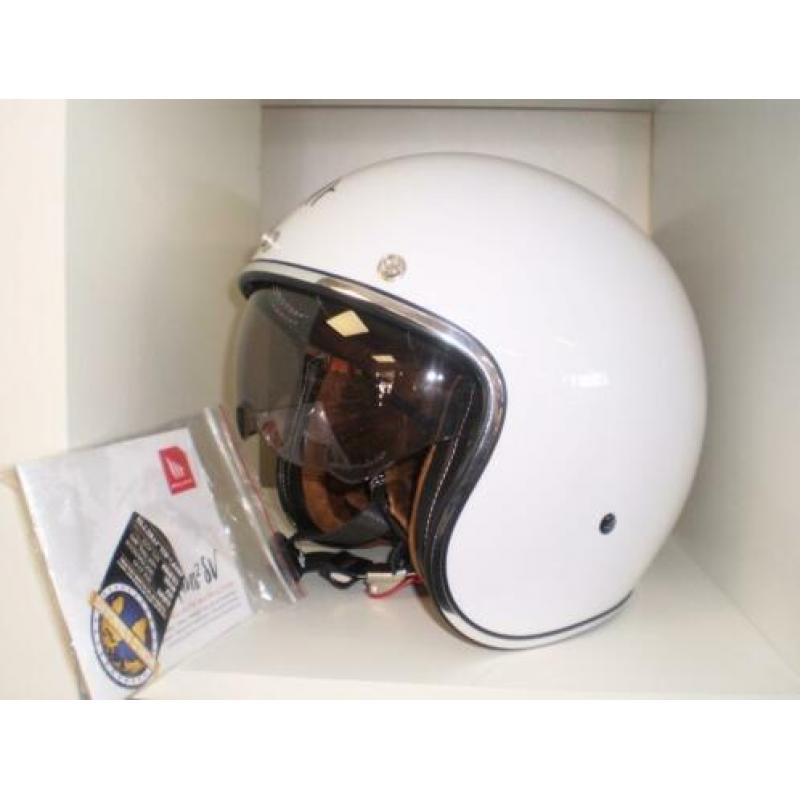 Motor brommer helm wit mt le mans helm wit xs s m l xl xxl