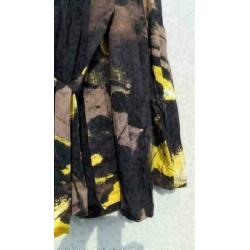 ROBERTO SARTO zwart/geel tuniek vest/top ineen mt M