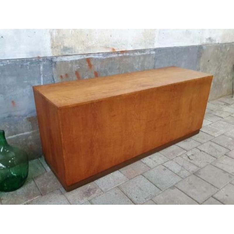 Houten Toonbank Jaren 50 | Vintage Vitrine Kast Antiek