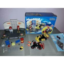 ~*~ PLAYMOBIL 6869 Karting Garage set Als NIEUW met Doos ~*~