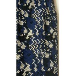Summum kokerrok donkerblauw met zwart en wit maat 40/42