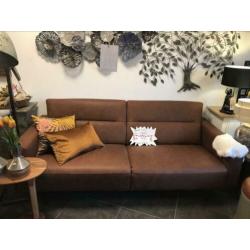 Stoere stevige 3 zitter in de mooie Adore stof kleur Hunter