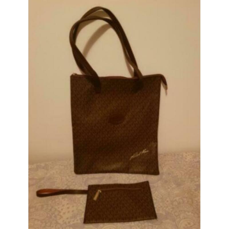 NIEUW MK tas bruin met goudkleur + klein tasje/portemonnee