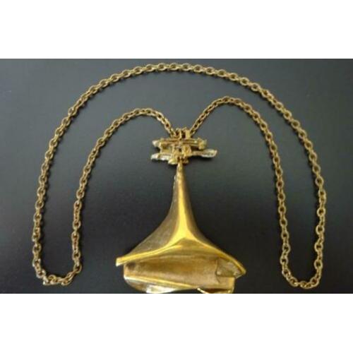 DESIGN LAPPONIA bronzen hanger met ketting, Bjorn Weckstrom,
