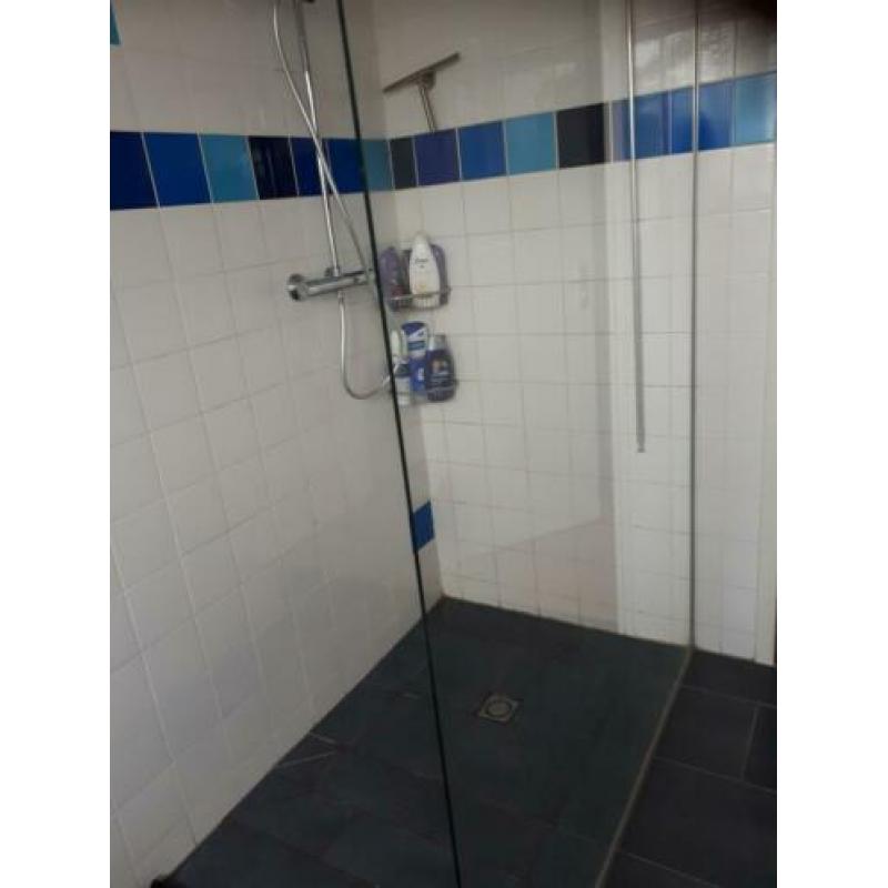 Glazen douche wand