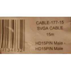 Professionele S-VGA kabel 15 meter beamer pc monitor