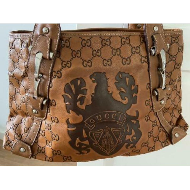 Gucci damestas - bruin leer