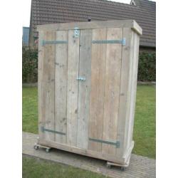 steigerhouten kledingkast,steigerhouten garderobekast