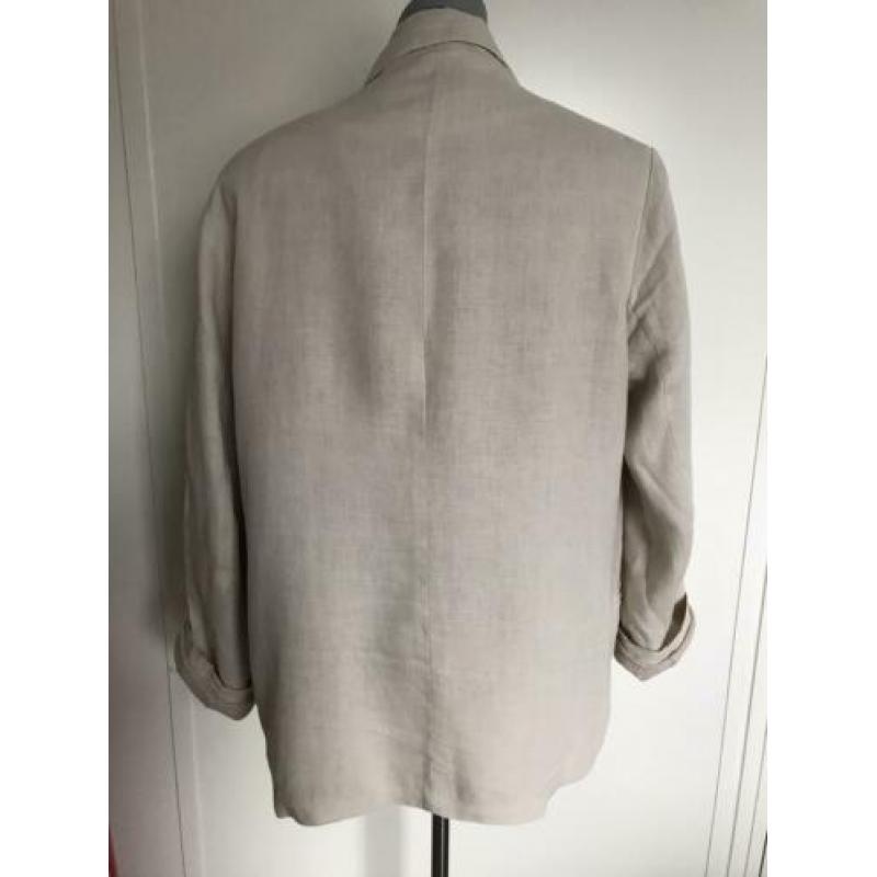 Linnen zandkleurig blazer maat XL