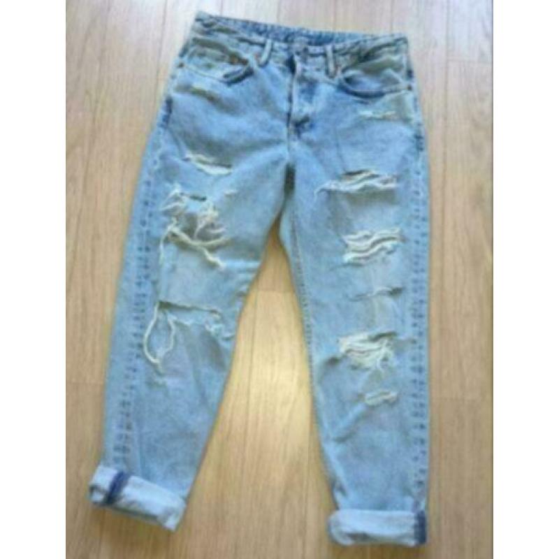 NIEUW boyfriend jeans spijkerbroek ripped , maat M