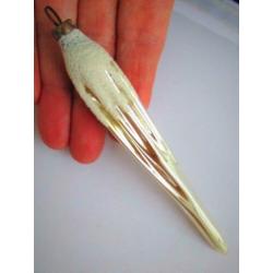 Kerst~Glazen IJspegel~Pegel~Glas~Zilver kleur Kerstbal~Lange