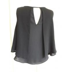 Zara top zwart maat XS 34 mouwloos Nieuw!