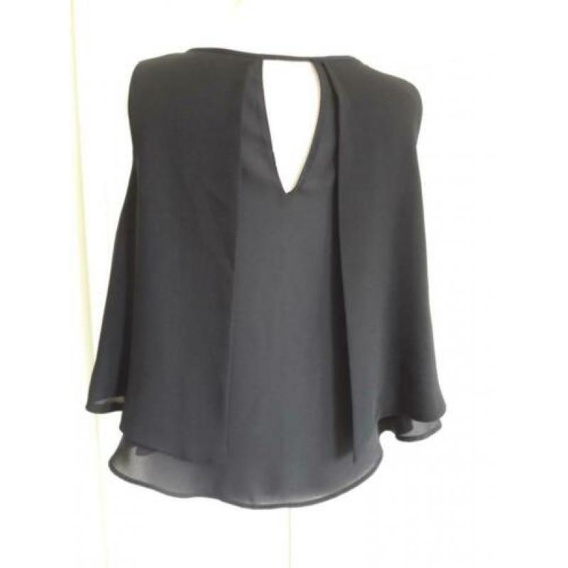 Zara top zwart maat XS 34 mouwloos Nieuw!