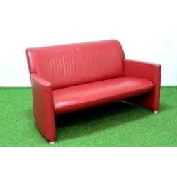 ??ZGAN!! rode leren Leolux Quantissimo bank + evt fauteuil