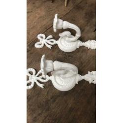 Set metalen wandkandelaars