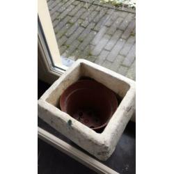 Bloempotten 27 cm hoogte 2 stuks
