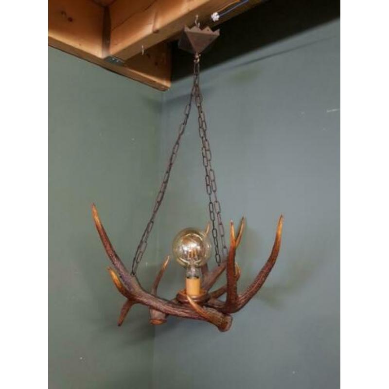 Vintage Geweien Hanglamp. €165,-.