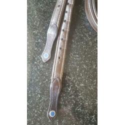 Stubben beugelriemen de luxe maat S 135 cm en M 145 cm bruin