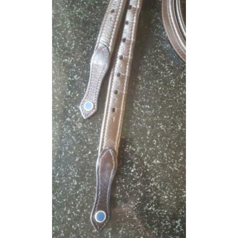 Stubben beugelriemen de luxe maat S 135 cm en M 145 cm bruin
