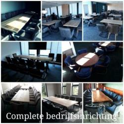 Vergadertafel, bureau, kantoorinrichting. Op maat gemaakt.