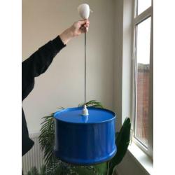 Industriële Blauwe Hanglamp