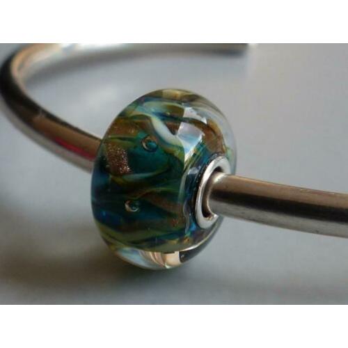 Leuk gekleurde bead, past ook op TROLLBEADS