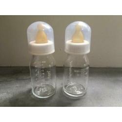 Glazen drinkflessen baby Natursutten