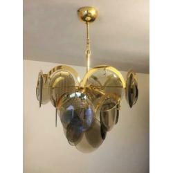 Vistosi Disc Chandelier Hanglamp Murano Glas