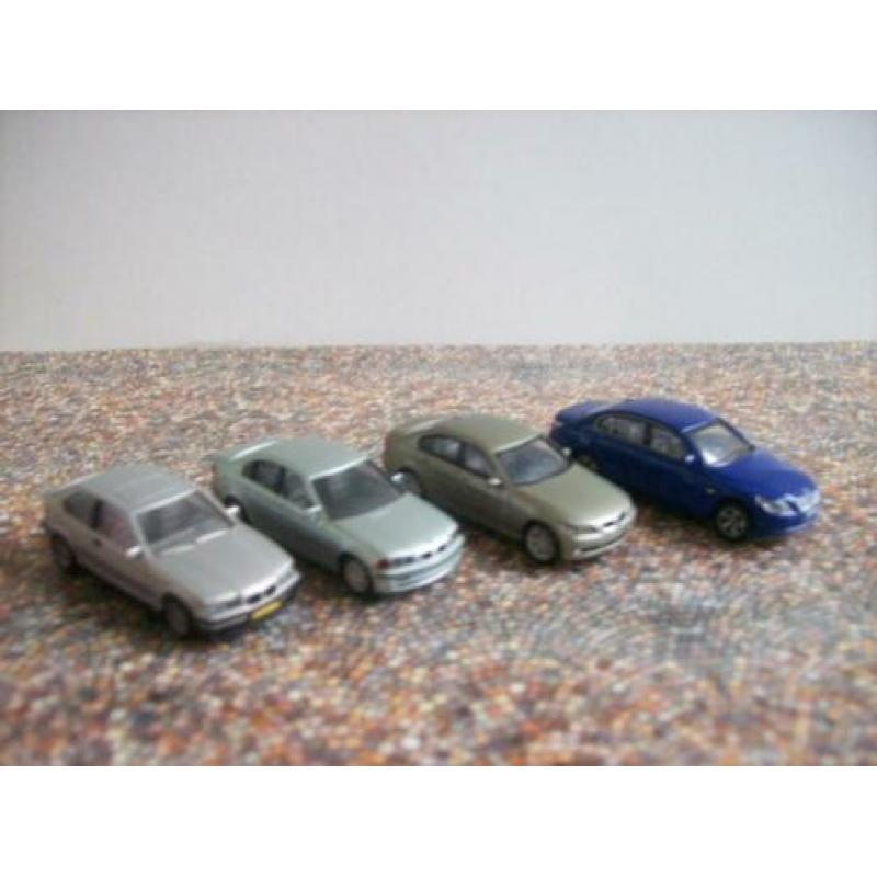 4x Mooie BMW modelauto's ,1:87 HO, Div.modellen. zie Foto's
